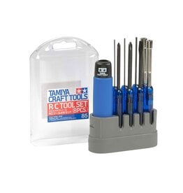 TAMIYA TAM74085 8-PIECE METRIC RC TOOL SET W/CARRYING CASE