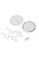 DS RACING DSC-ADP-BTW-BF FLAT AERO DRIFT WHEEL COVERS (CLEAR/WHITE) (2) (DRIFT ELEMENT WHEELS)