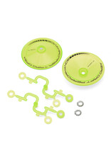 DS RACING DSC-ADP-ATFL-BF SLOPED AERO DRIFT WHEEL COVERS (FLU LIME) (2) (DRIFT ELEMENT WHEELS)