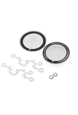 DS RACING DSC-ADP-BTB-WF FLAT AERO DRIFT WHEEL COVERS (CLEAR/BLACK) (2) (DRIFT ELEMENT WHEELS)