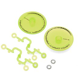 DS RACING DSC-ADP-BTFL-BF FLAT AERO DRIFT WHEEL COVERS (FLU LIME) (2) (DRIFT ELEMENT WHEELS)