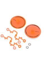 DS RACING DSC-ADP-BTFO-BF FLAT AERO DRIFT WHEEL COVERS (FLU ORANGE) (2) (DRIFT ELEMENT WHEELS)