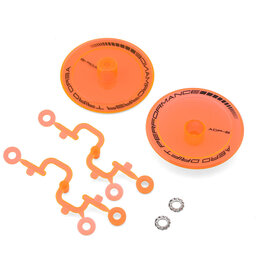 DS RACING DSC-ADP-BTFO-BF FLAT AERO DRIFT WHEEL COVERS (FLU ORANGE) (2) (DRIFT ELEMENT WHEELS)