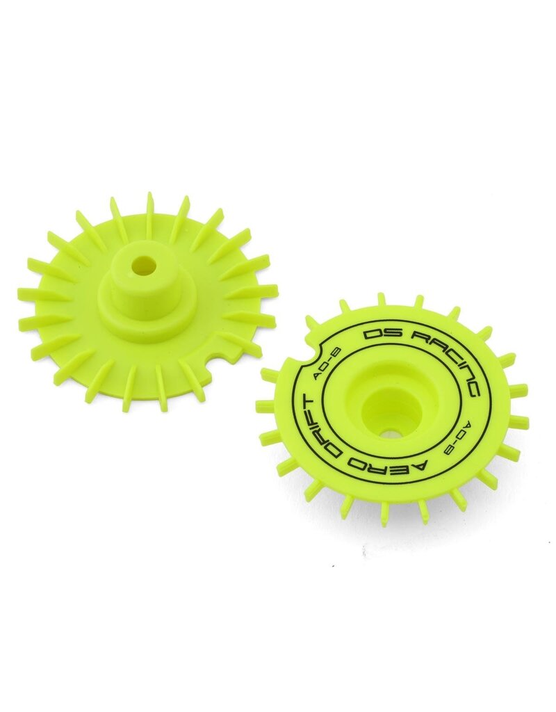 DS RACING DSC-AD-BFL-BF FLAT AERO DRIFT WHEEL COVER (FLUE LIME) (2) (DRIFT ELEMENT WHEELS)