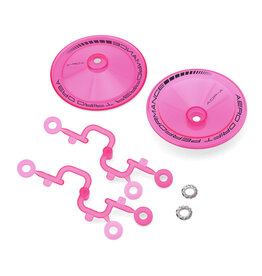 DS RACING DSC-ADP-ATFP-BF SLOPED AERO DRIFT WHEEL COVERS (FLU PINK) (2) (DRIFT ELEMENT WHEELS)