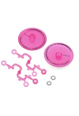 DS RACING DSC-ADP-BTFP-BF FLAT AERO DRIFT WHEEL COVERS (FLU PINK) (2) (DRIFT ELEMENT WHEELS)