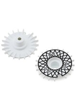 DS RACING DSC-AD-BW-BME FLAT AERO DRIFT WHEEL COVERS (WHITE/BLACK MESH) (2) (DRIFT ELEMENT WHEELS)
