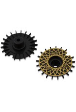 DS RACING DSC-AD-BB-GDME FLAT AERO DRIFT WHEEL COVERS (BLACK/GOLD MESH) (2) (DRIFT ELEMENT WHEELS)