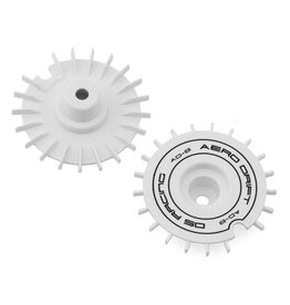 DS RACING DSC-AD-BW-BF FLAT AERO DRIFT WHEEL COVER (WHITE) (2) (DRIFT ELEMENT WHEEL)