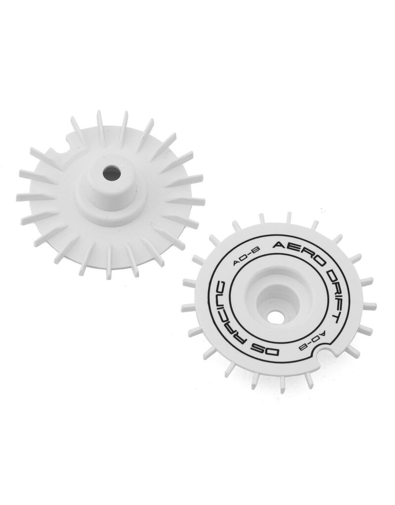 DS RACING DSC-AD-BW-BF FLAT AERO DRIFT WHEEL COVER (WHITE) (2) (DRIFT ELEMENT WHEEL)