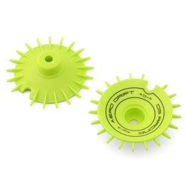 DS RACING DSC-AD-AFL-BF SLOPED AERO DRIFT WHEEL COVER (FLU LIME) (2) (DRIFT ELEMENT WHEELS)