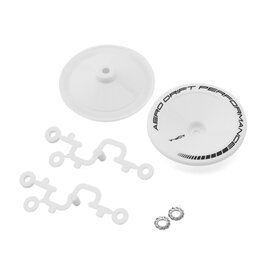 DS RACING DSC-ADP-AW-BF SLOPED AERO DRIFT WHEEL COVERS (WHITE) (2) (DRIFT ELEMENT WHEELS)