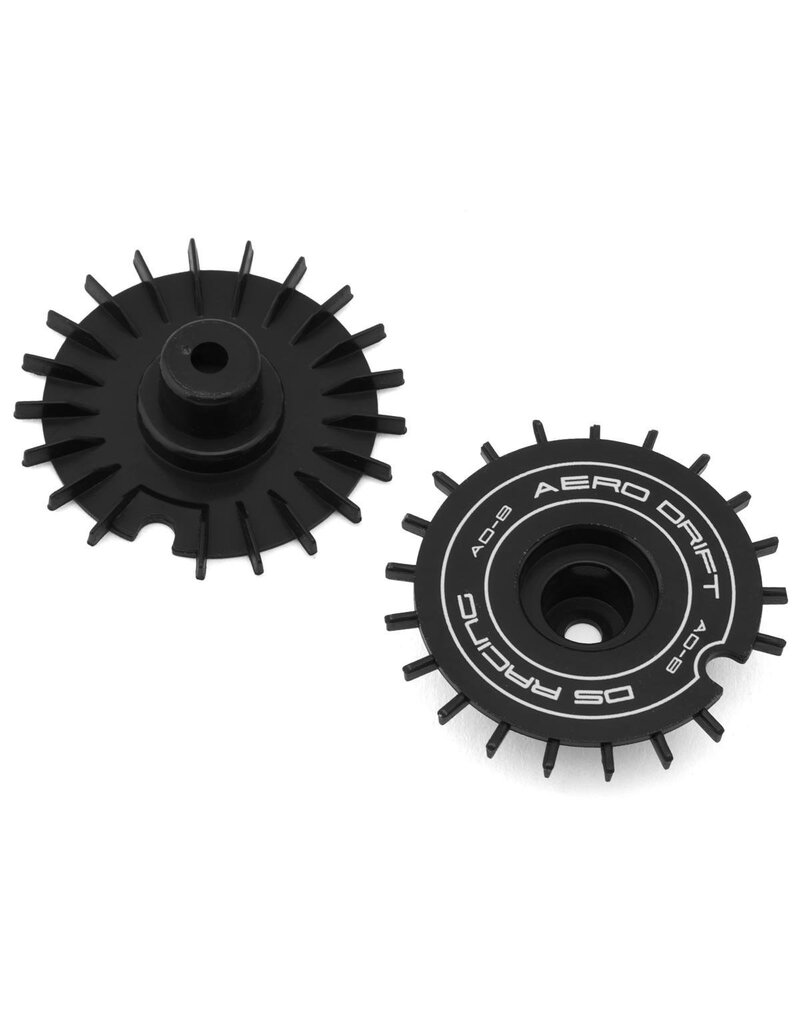 DS RACING DSC-AD-BB-WF FLAT AERO DRIFT WHEEL COVER (BLACK) (2) (DRIFT ELEMENT WHEELS)