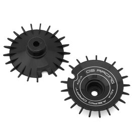 DS RACING DSC-AD-AB-WF SLOPED AERO DRIFT WHEEL COVER (BLACK) (2) (DRIFT ELEMENT WHEELS)