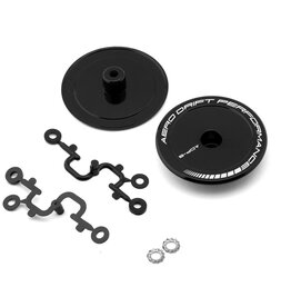 DS RACING DSC-ADP-BB-WF FLAT AERO DRIFT WHEEL COVERS (BLACK) (2) (DRIFT ELEMENT WHEELS)