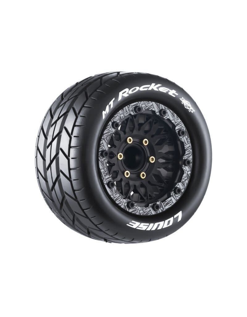 LOUISE LOULT3307SX MFT MT-ROCKET SOFT 1/10 MONSTER TRUCK TIRES, 12, 14, 17MM REMOVABLE HEX - 1 PAIR