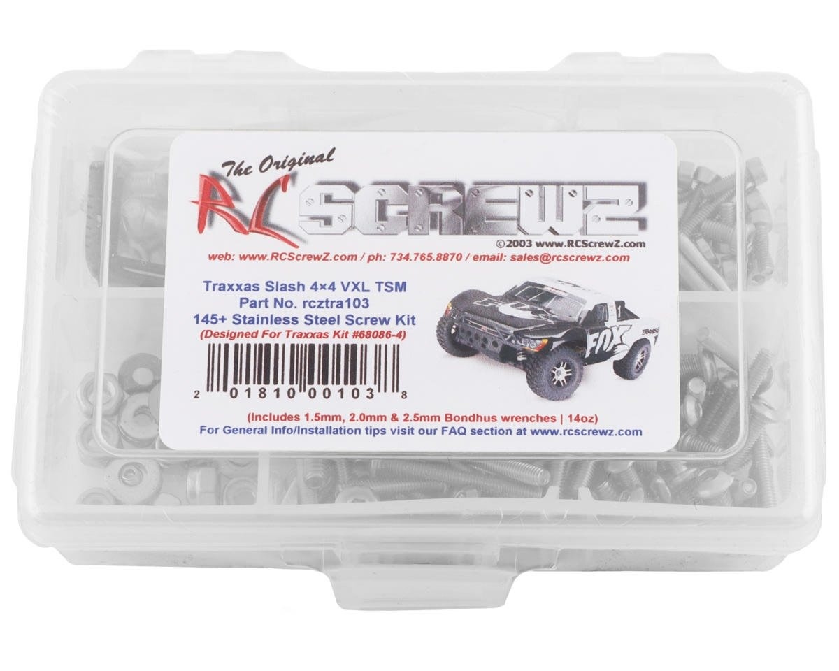 RCZTRA103 STAINLESS STEEL SCREW KIT FOR TRAXXAS SLASH 4X4 VXL