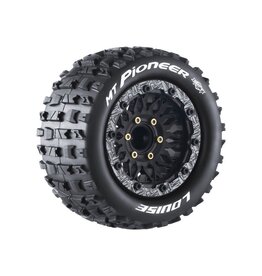 LOUISE LOULT3308SX MFT MT-PIONEER SOFT 1/10 MONSTER TRUCK TIRES, 12, 14, 17MM REMOVABLE HEX - 1 PAIR