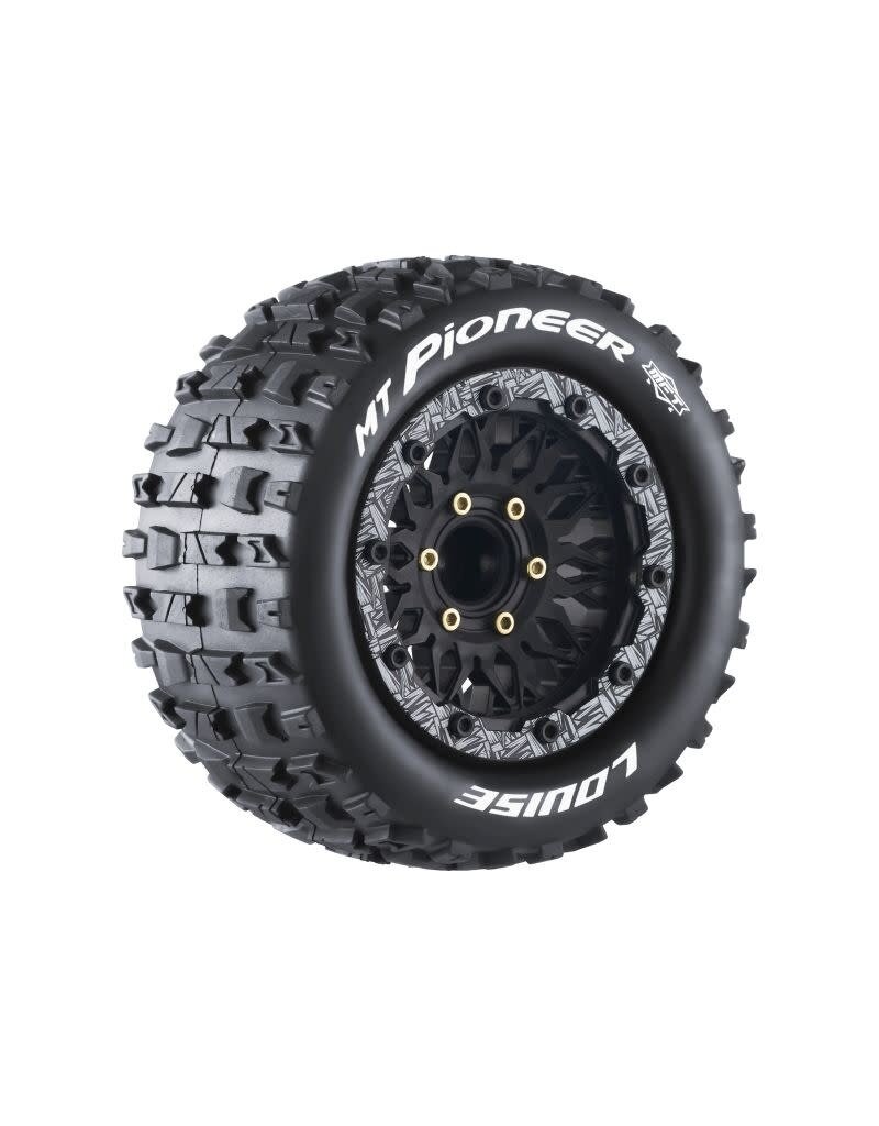 LOUISE LOULT3308SX MFT MT-PIONEER SOFT 1/10 MONSTER TRUCK TIRES, 12, 14, 17MM REMOVABLE HEX - 1 PAIR