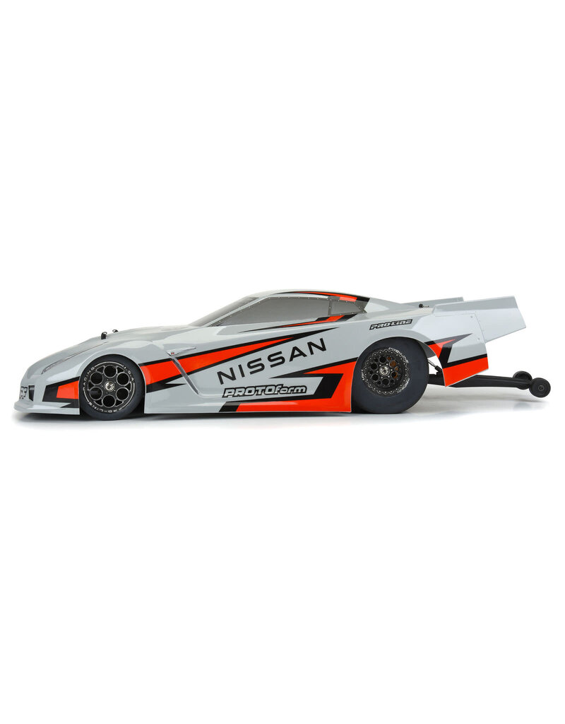 PROTOFORM PRM158514 1/10 NISSAN GT-R R35 PRO MOD TOUGH-COLOR BODY, DRAG CAR: GRAY