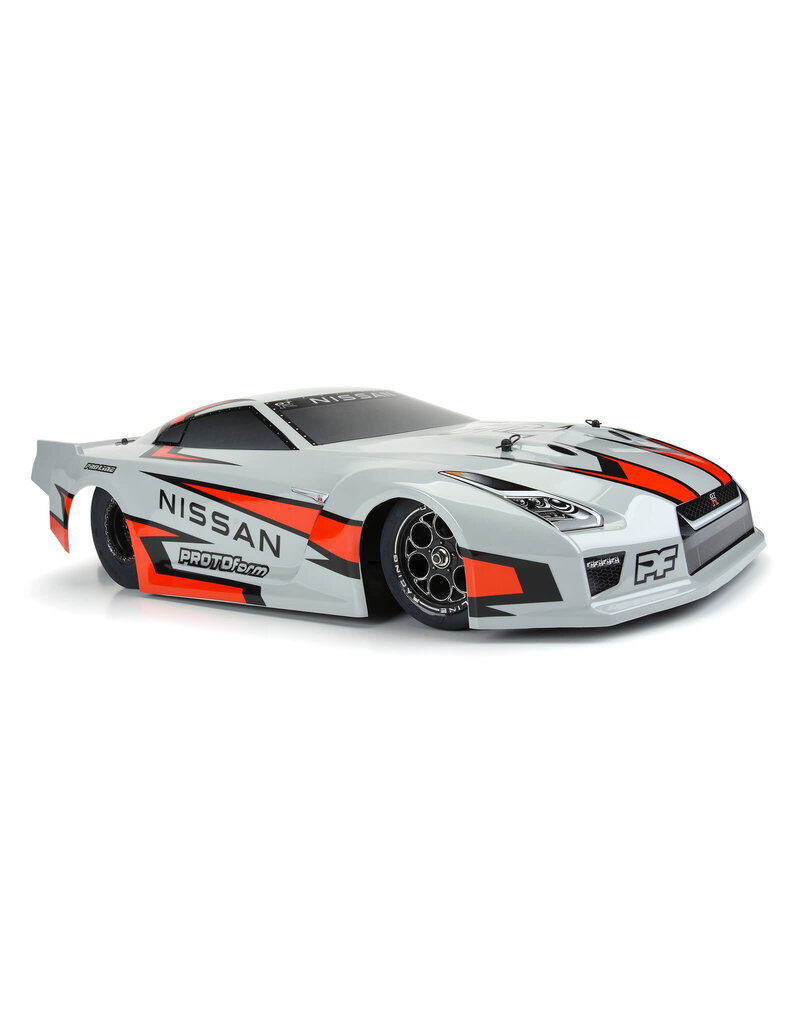 PROTOFORM PRM158514 1/10 NISSAN GT-R R35 PRO MOD TOUGH-COLOR BODY, DRAG CAR: GRAY