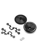 DS RACING DSC-ADP-AB-WF SLOPED AERO DRIFT WHEEL COVERS (BLACK) (2) (DRIFT ELEMENT WHEELS)