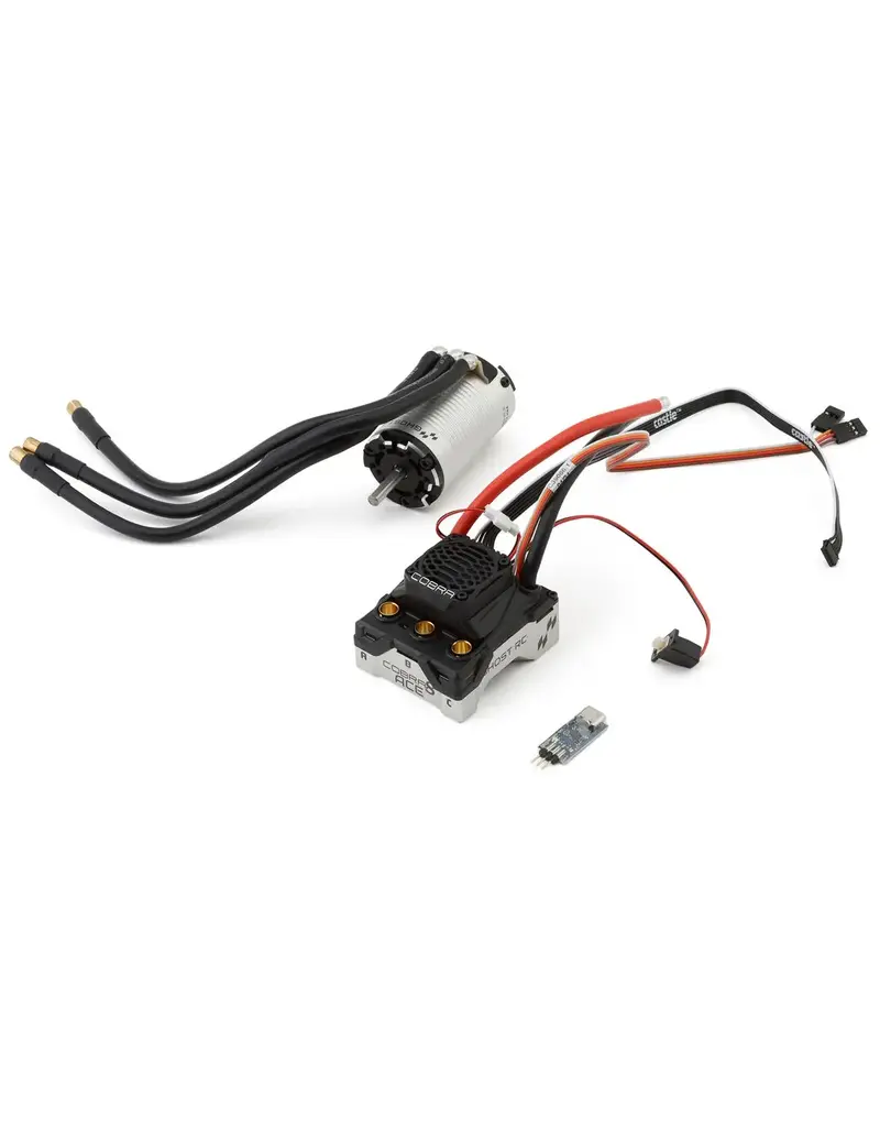 GHOST RC GOS020-0289-00 COBRA 8 ACE NO PREP DRAG BRUSHLESS ESC W/1412 SENSORED MOTOR COMBO (4300KV) (ADJUSTABLE ENDBELL)