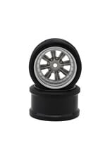 HAYASHI GARAGE HG-20328 PANA 8-SPOKE MULTIPIECE STYLE 1/10 DRIFT WHEELS (GUNMETAL) (2) (8MM OFFSET) W/12MM HEX