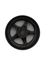 HAYASHI GARAGE HG-20158 NIZ 5-SPOKE MULTIPIECE STYLE 1/10 DRIFT WHEELS (SILVER) (2) (8MM OFFSET) W/12MM HEX