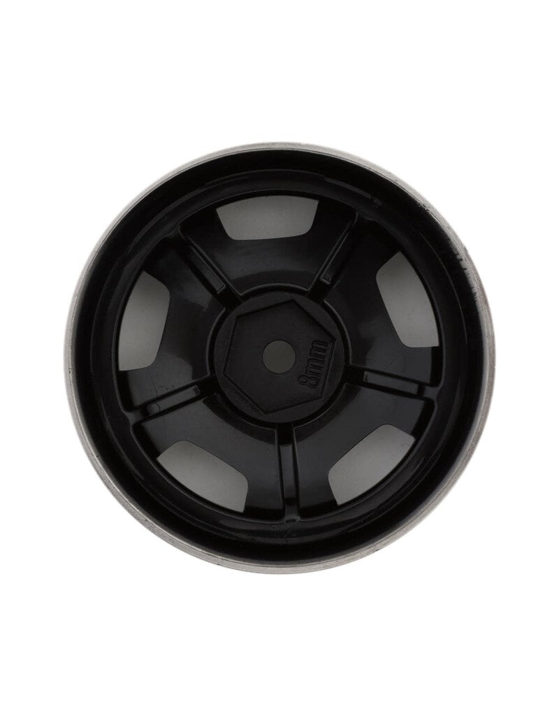 HAYASHI GARAGE HG-20218 EURO VIP DISH STYLE 1/10 DRIFT WHEELS (SILVER) (2) (8MM OFFSET) W/12MM HEX