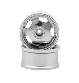 HAYASHI GARAGE HG-20218 EURO VIP DISH STYLE 1/10 DRIFT WHEELS (SILVER) (2) (8MM OFFSET) W/12MM HEX