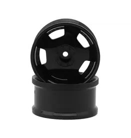HAYASHI GARAGE HG-20208 EURO VIP DISH STYLE 1/10 DRIFT WHEELS (BLACK) (2) (8MM OFFSET) W/12MM HEX