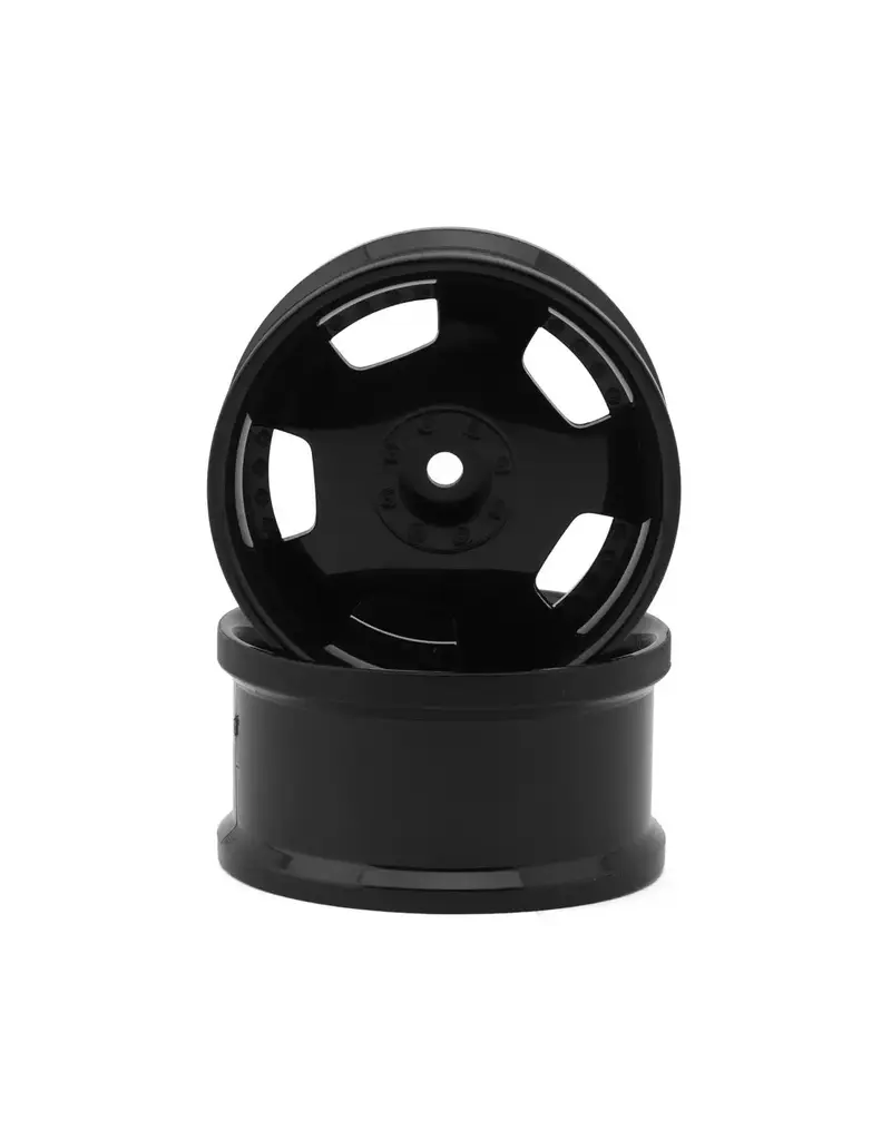 HAYASHI GARAGE HG-20208 EURO VIP DISH STYLE 1/10 DRIFT WHEELS (BLACK) (2) (8MM OFFSET) W/12MM HEX