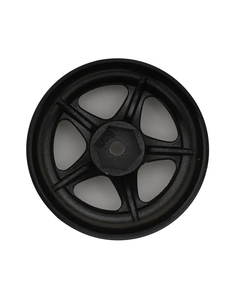 HAYASHI GARAGE HG-20156 NIZ 5-SPOKE MULTIPIECE STYLE 1/10 DRIFT WHEELS (SILVER) (2) (6MM OFFSET) W/12MM HEX