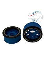 NEXX RACING NX USA-EVO-F+1-BL 2WD "JUD" THREADED EVO FLANGED FRONT 8.5MM WHEELS 1MM OFFSET: BLUE (2)