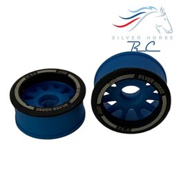 NEXX RACING NX USA-EVO-F+1-BL 2WD "JUD" THREADED EVO FLANGED FRONT 8.5MM WHEELS 1MM OFFSET: BLUE (2)