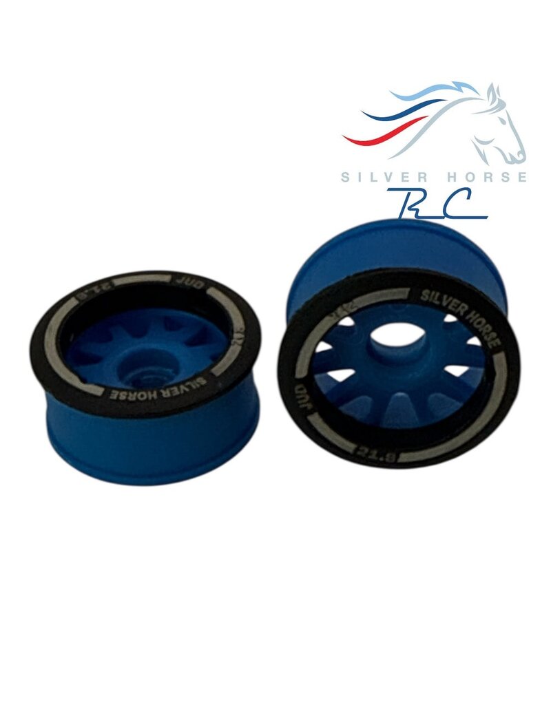 NEXX RACING NX USA-EVO-F+1-BL 2WD "JUD" THREADED EVO FLANGED FRONT 8.5MM WHEELS 1MM OFFSET: BLUE (2)