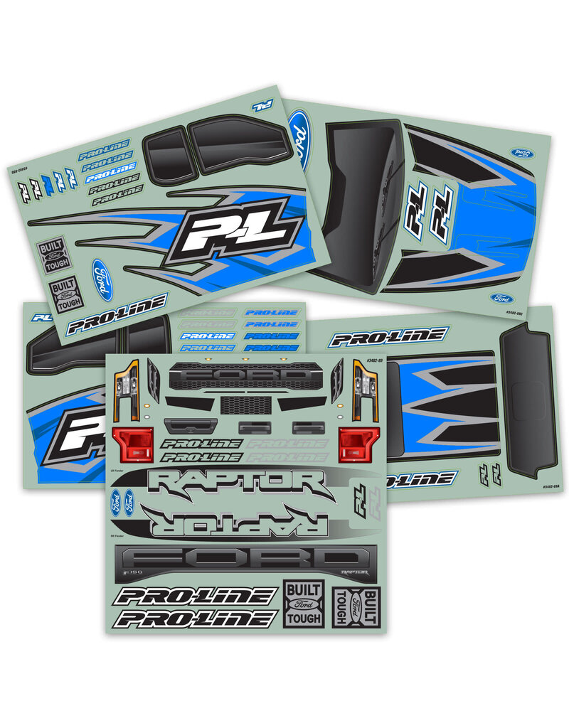PROLINE RACING PRO348218 PRE-CUT 2017 FORD F-150 RAPTOR BLACK BODY X-MAXX