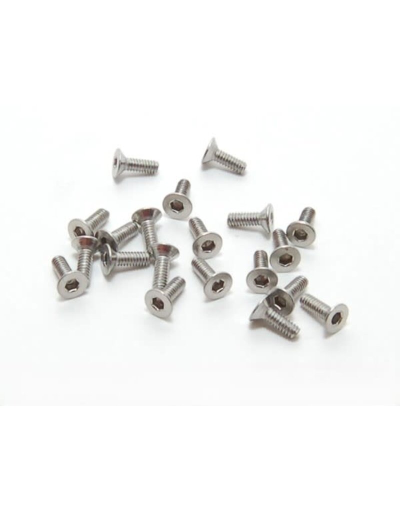 PN RACING KEN 700316 M2 X 6 COUNTERSINK STAINLESS SCREW HEX