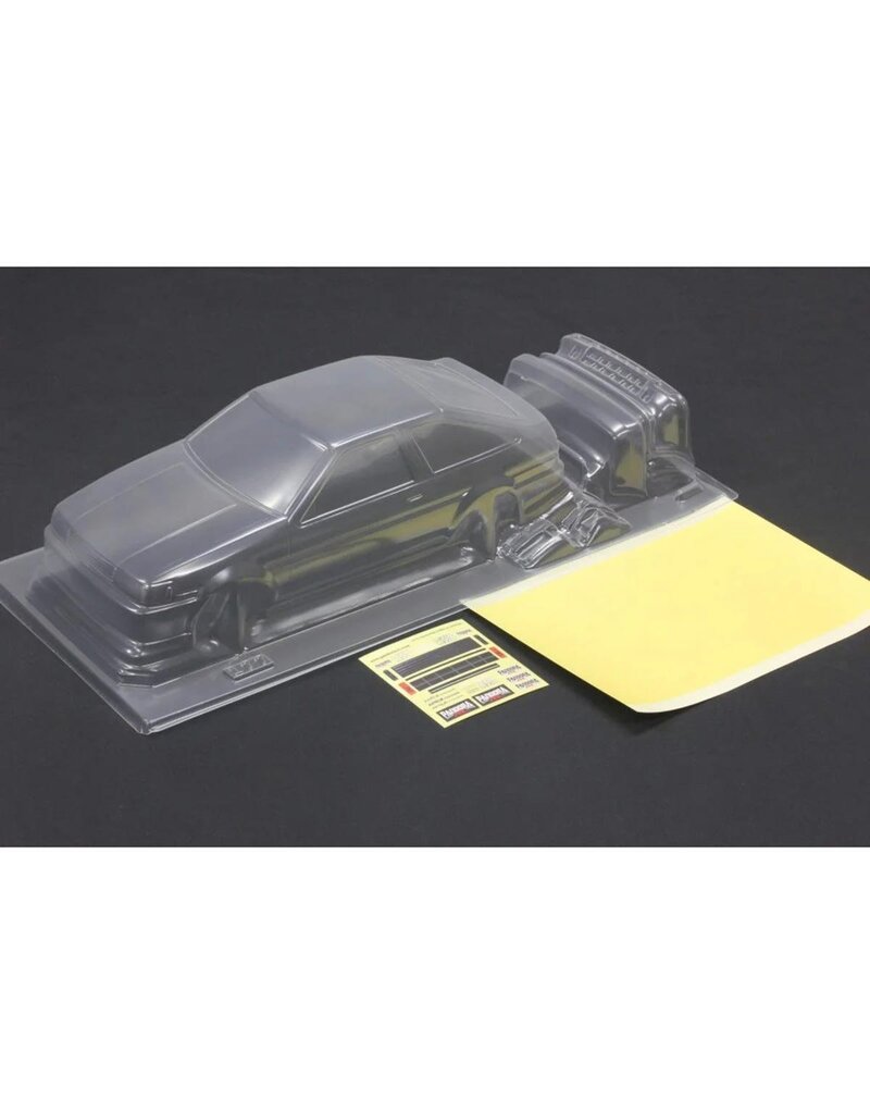 PANDORA RC PAB-3177 1/10 TOYOTA AE86 COROLLA LEVIN 3-DOOR DRIFT BODY SET (CLEAR) (257-260MM)