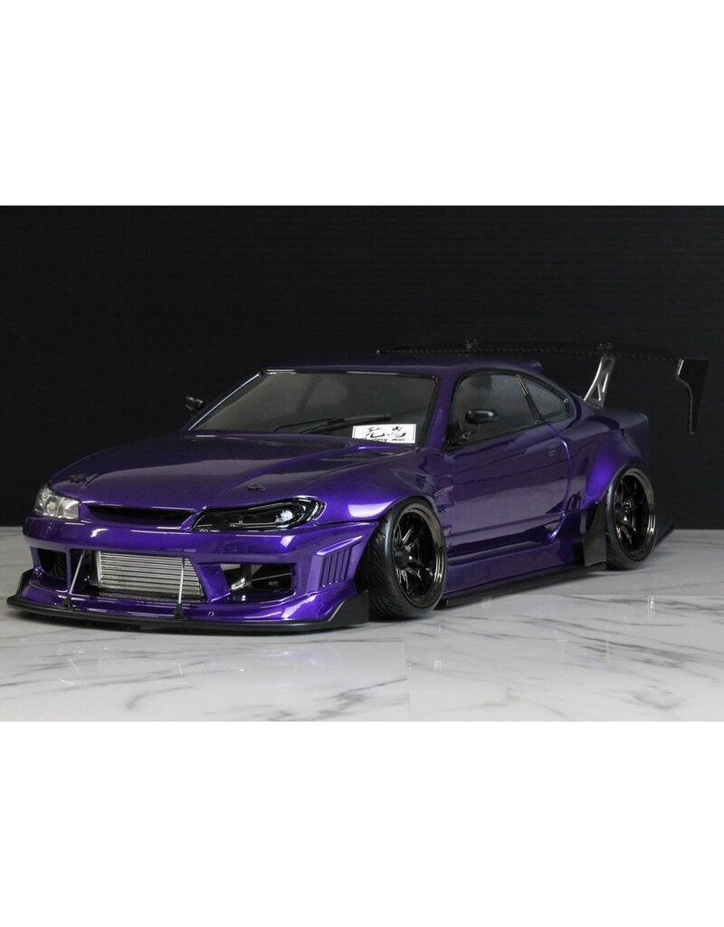 PANDORA RC PAB-3195 1/10 NISSAN SILVIA S15 ORIGIN LABO RAIJIN DRIFT BODY SET (CLEAR) (257-260MM)