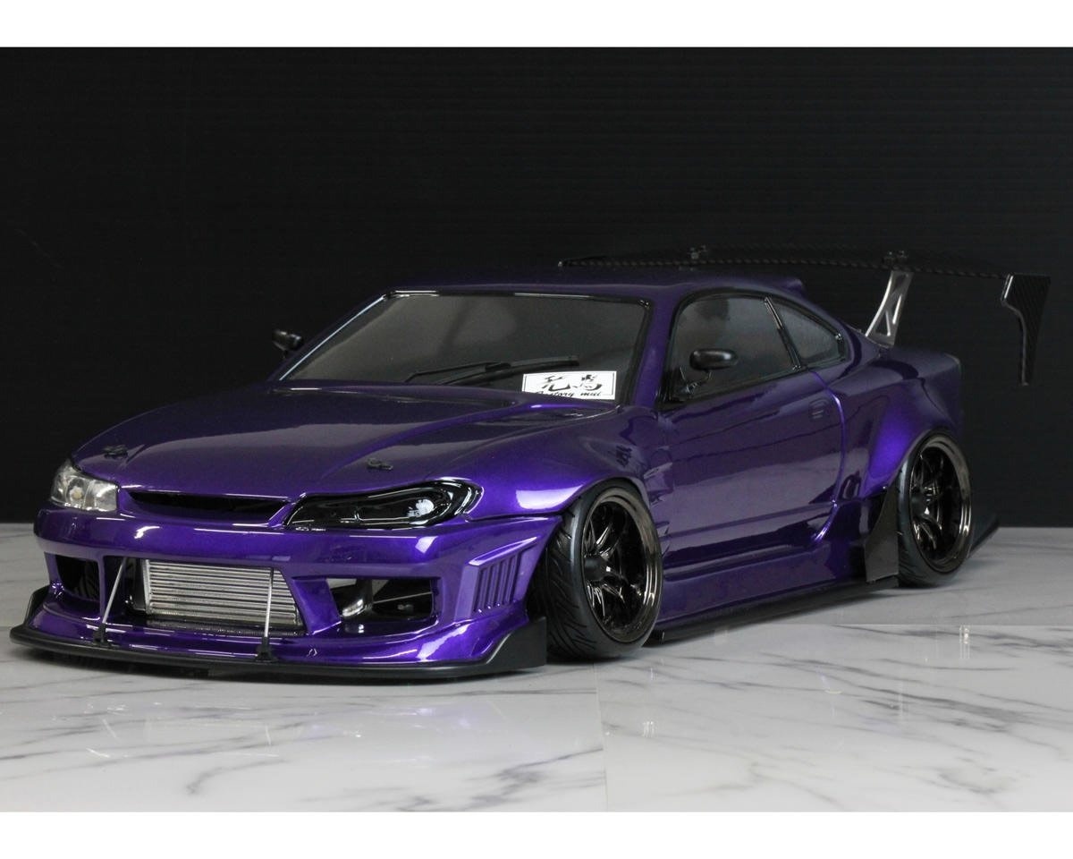 PAB-3195 1/10 NISSAN SILVIA S15 ORIGIN LABO RAIJIN DRIFT BODY SET (CLEAR) (257-260MM)