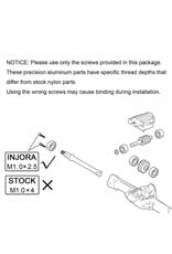 INJORA INJSCX30-10BK AXIAL SCX30 ALUMINUM FRONT & REAR AXLE HOUSINGS SET (BLACK)