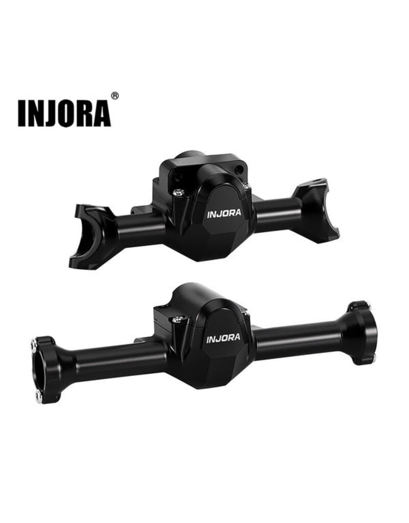 INJORA INJSCX30-10BK AXIAL SCX30 ALUMINUM FRONT & REAR AXLE HOUSINGS SET (BLACK)