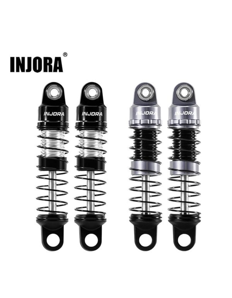 INJORA INJSCX30-08BS AXIAL SCX30 26MM PRE-ASSEMBLED ALUMINUM SHOCK SET (4)