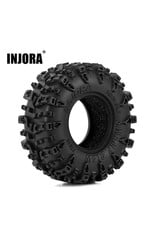 INJORA INJT7019 AXIAL SCX30 0.7" SWAMP CLAW MICRO ROCK CRAWLER TIRES (4) (36MM OD) (S5) W/FOAM INSERTS