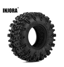INJORA INJT7019 AXIAL SCX30 0.7" SWAMP CLAW MICRO ROCK CRAWLER TIRES (4) (36MM OD) (S5) W/FOAM INSERTS