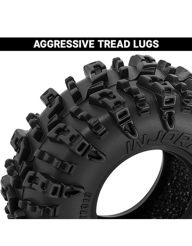INJORA INJT7019 AXIAL SCX30 0.7" SWAMP CLAW MICRO ROCK CRAWLER TIRES (4) (36MM OD) (S5) W/FOAM INSERTS