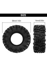 INJORA INJT7019 AXIAL SCX30 0.7" SWAMP CLAW MICRO ROCK CRAWLER TIRES (4) (36MM OD) (S5) W/FOAM INSERTS