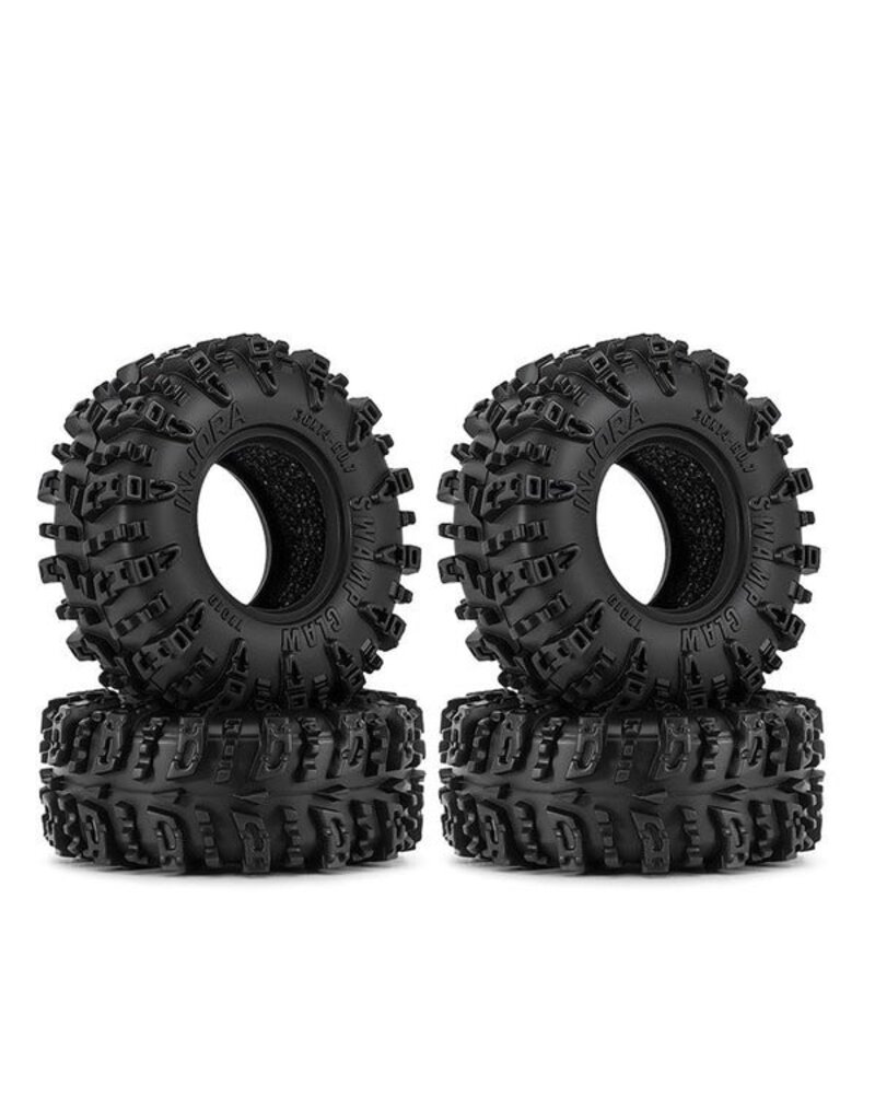 INJORA INJT7019 AXIAL SCX30 0.7" SWAMP CLAW MICRO ROCK CRAWLER TIRES (4) (36MM OD) (S5) W/FOAM INSERTS
